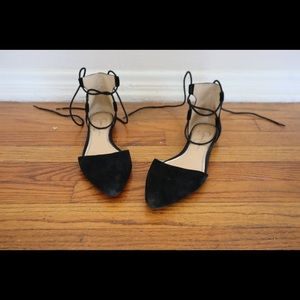 Lace up ballet flats